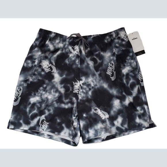 NEW Nike Swim Trunks NESSF513-054 Black Gray White $66 Men's Size XL - Picture 1 of 3